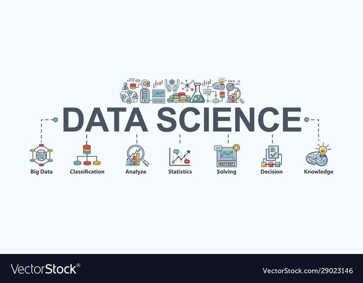 data science banner web icon for computer science and insight, ai, big data, algorithm, analyze, statistic, knowledge, deep and machine learning. minimal vector infographic concept.